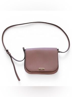 Kate Spade Laurel Way Large Carsen Mauve Leather Crossbody Bag